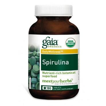 Gaia Herbs, Espirulina, 180 tabletas