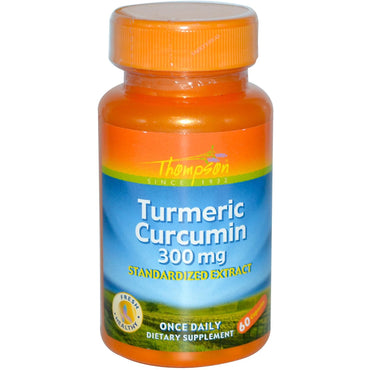 Thompson, Cúrcuma, Curcumina, 300 mg, 60 Cápsulas
