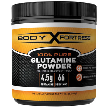 Body Fortress, Glutamina em Pó 100% Pura, 300 g (10,6 oz)