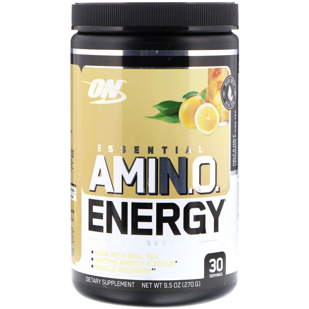 Optimum Nutrition, Essential Amino Energy, mitad y mitad limonada y té helado, 9,5 oz (270 g)