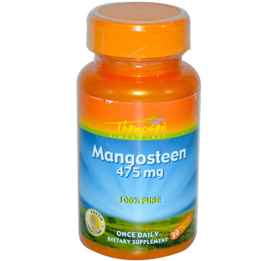 Thompson, マンゴスチン、475 mg、植物性カプセル 30 粒