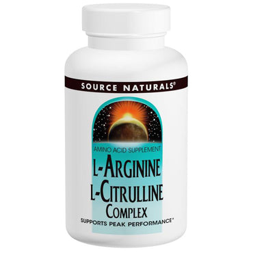 Source Naturals, L-Arginine L-Citrulline Complex, 1.000 mg, 120 tabletter