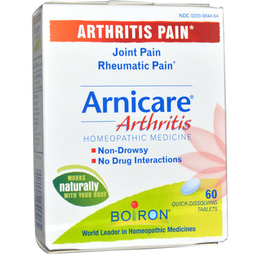 Boiron, arnicare, artritis, 60 comprimidos de disolución rápida