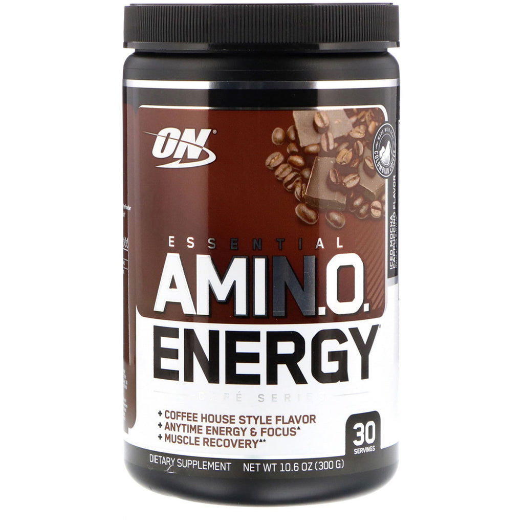 Optymalne odżywianie, niezbędna energia aminokwasowa, aromat mrożonej mokki cappucino, 10,6 uncji (300 g)