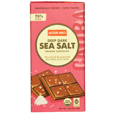 Alter Eco,  Chocolate, Deep Dark Sea Salt, 2.82 oz (80 g)