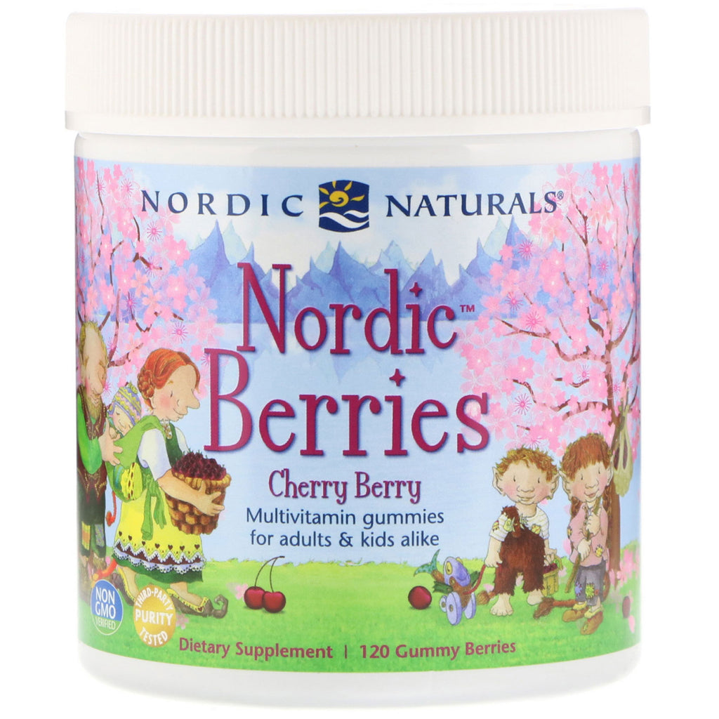 Nordic Naturals, Nordic Berries, Cereza y bayas, 120 bayas gomosas