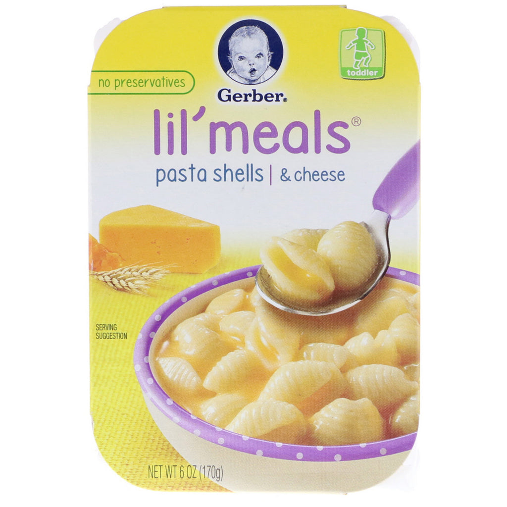 Gerber Lil' Meals Pastaskaller og ost 6 oz (170 g)