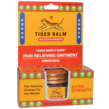Tiger Balm, pomada para alívio da dor, força extra, 18 g (0,63 oz)