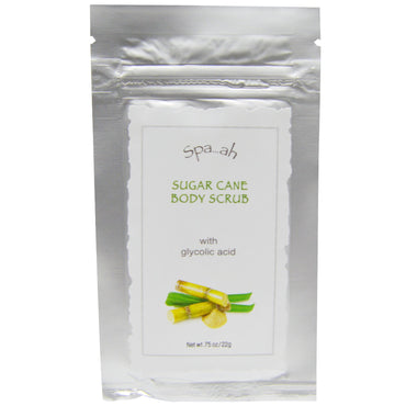 Smith & Vandiver, Spa...ah, Body Scrub med sukkerrør med glykolsyre, 0,75 oz (22 g)