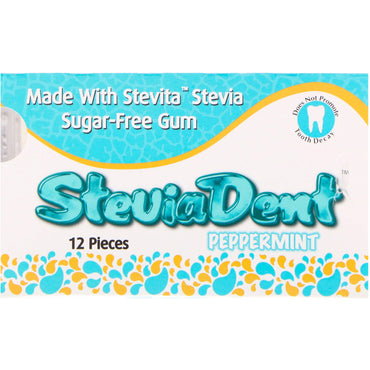 Stevita SteviaDent Sugar-Free Gum Peppermint 12 Pieces