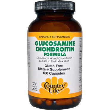 Country life, glucosamin chondroitin formel, 180 kapsler