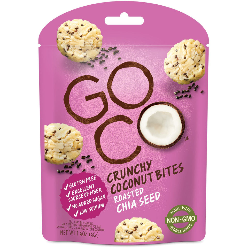 GoCo, Bouchées croquantes à la noix de coco, graines de chia rôties, 1,4 oz (40 g)