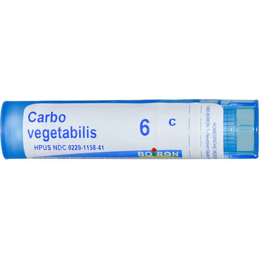 Boiron, remédios individuais, carbo vegetabilis, 6c, aproximadamente 80 pellets