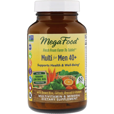 MegaFood, Multi for Men 40+, 60 Tablets