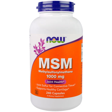 Now Foods, MSM, 1000 mg, 240 cápsulas