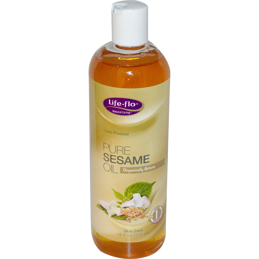 Life Flo Health, huile de sésame pure, soins de la peau, 16 fl oz (473 ml)