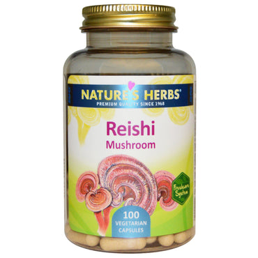 Nature's Herbs, Reishi-Pilz, 100 vegetarische Kapseln