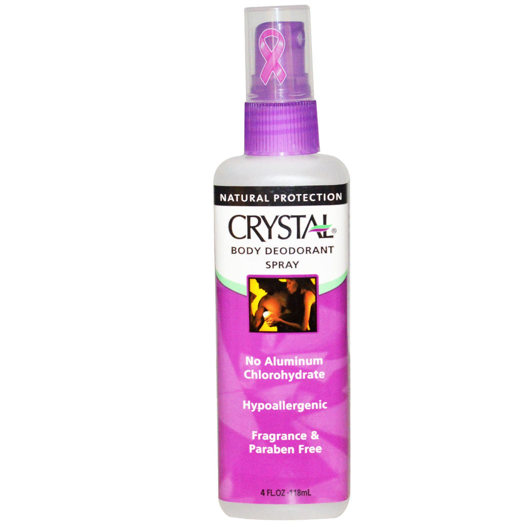 Crystal Body Deodorant, สเปรย์ระงับกลิ่นกาย Crystal Body, 4 ออนซ์ (118 มล.)