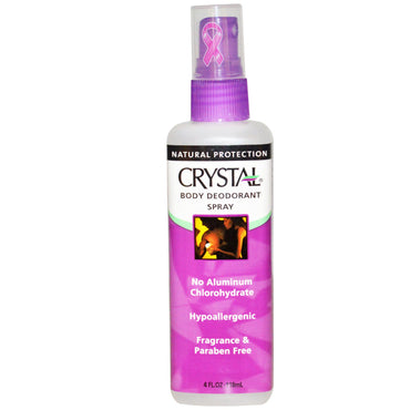 Crystal Body Deodorant, Desodorante corporal Crystal en spray, 4 fl oz (118 ml)