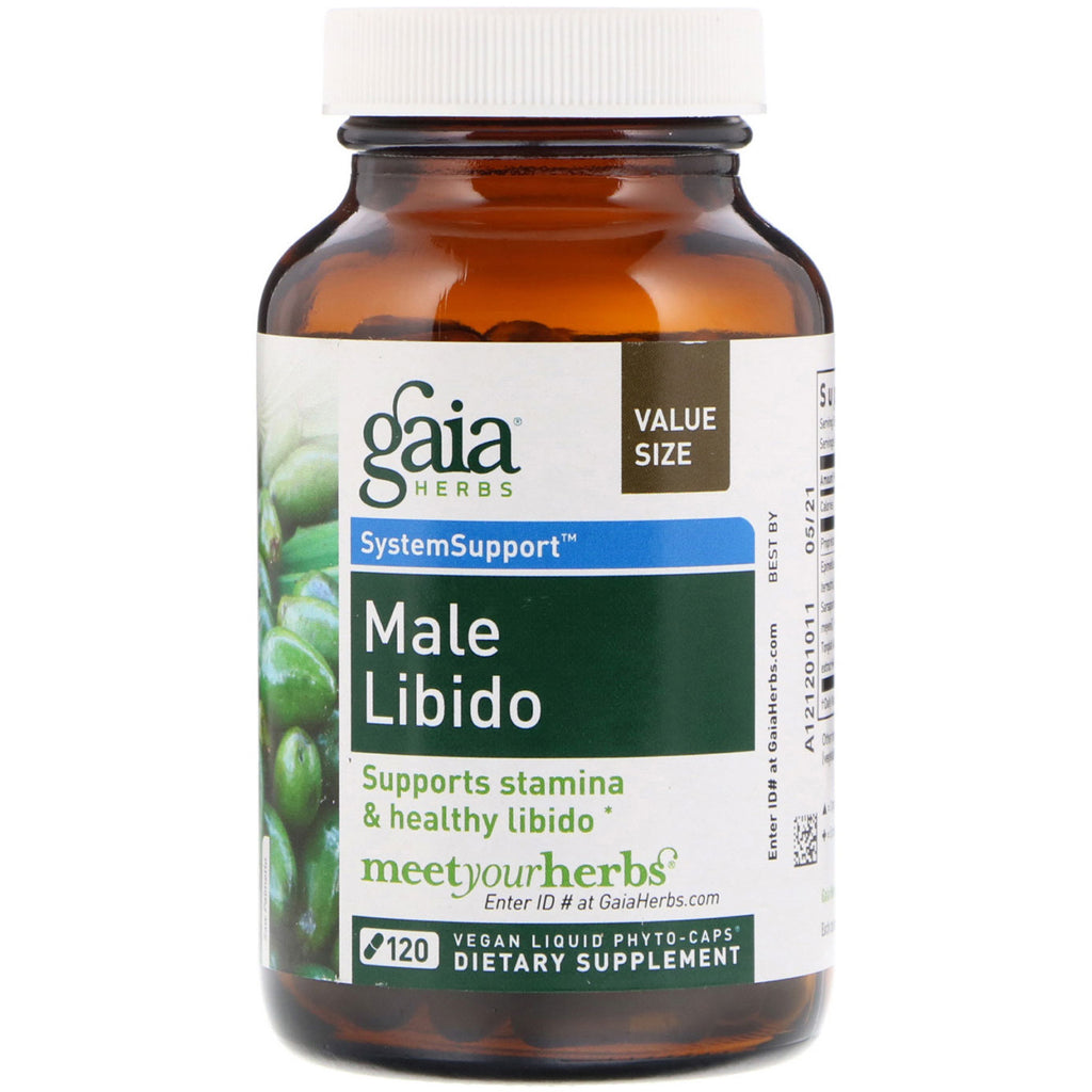 Herbes Gaia, libido masculine, 120 phyto-caps liquides vegan