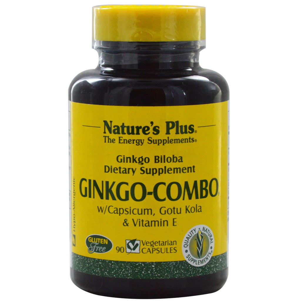Nature's Plus, Ginkgo-Combo, 90 cápsulas vegetales