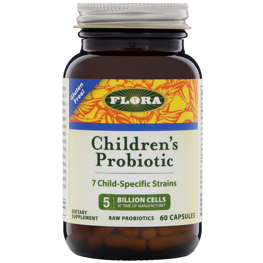 Flora, Probiótico infantil, 60 cápsulas