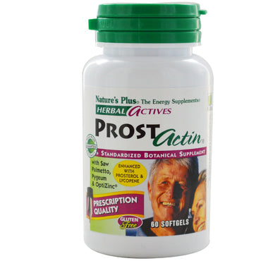 Nature's Plus, Herbal Actives, Prost Actin, 60 Softgels
