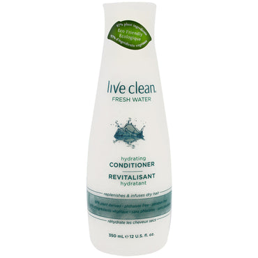 Live Clean, Acondicionador hidratante, agua dulce, 12 fl oz (350 ml)
