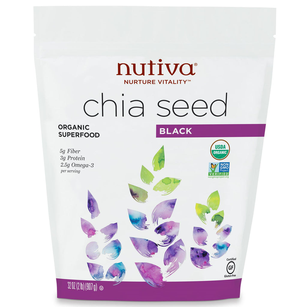 Nutiva,  Chia Seed, Black, 32 oz (907 g)