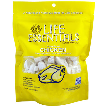 Cat-Man-Doo, Life Essentials, Freeze Dried Chicken, For Cats & Dogs, 5 oz (142 g)