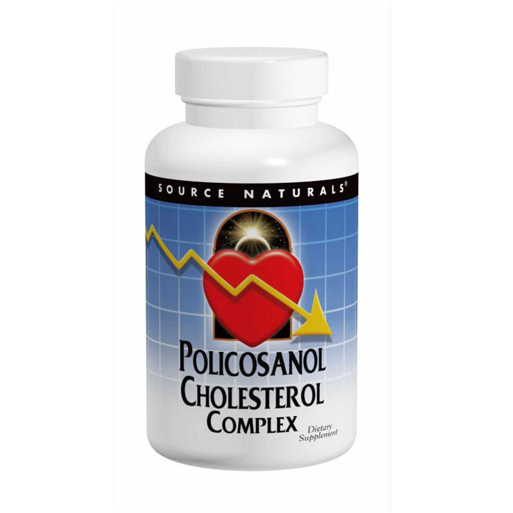 Source naturals, complexe de cholestérol policosanol, 60 comprimés