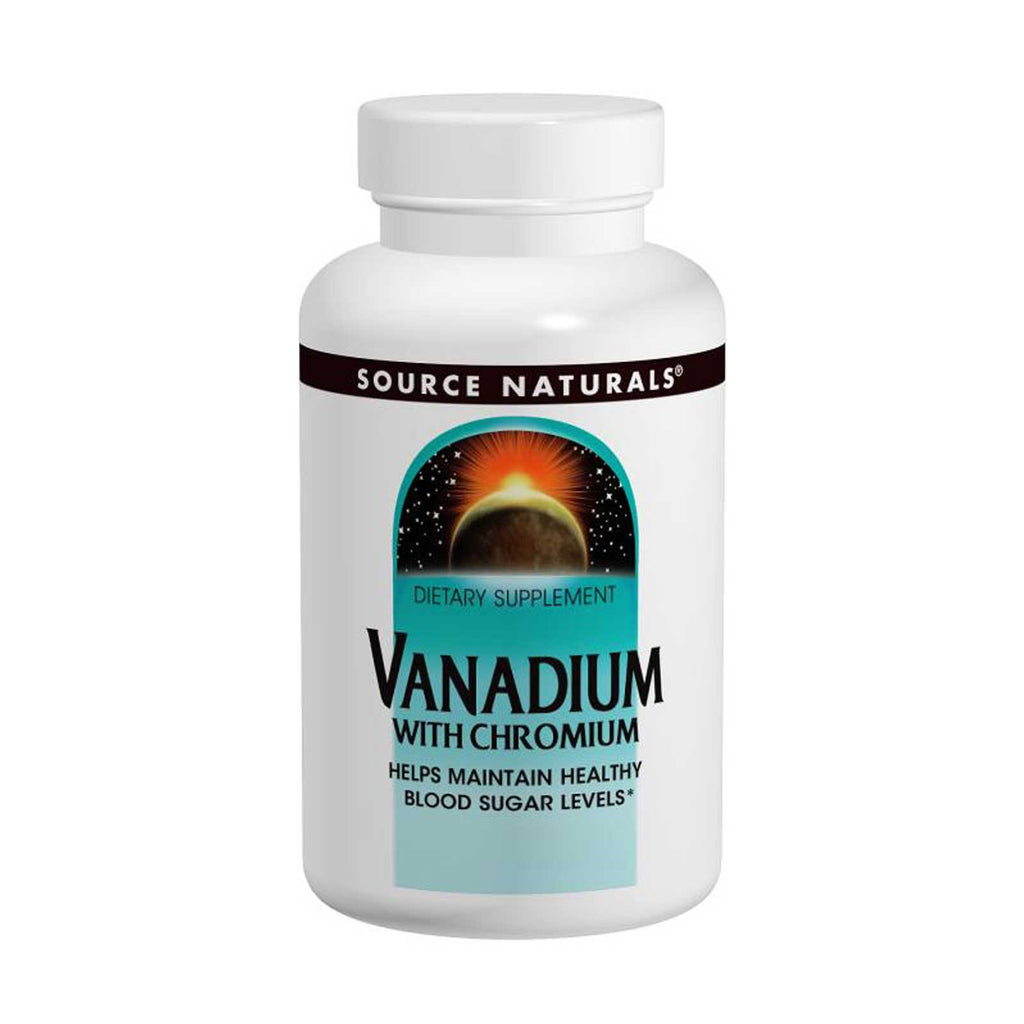 Source Naturals, vanadin med krom, 90 tabletter