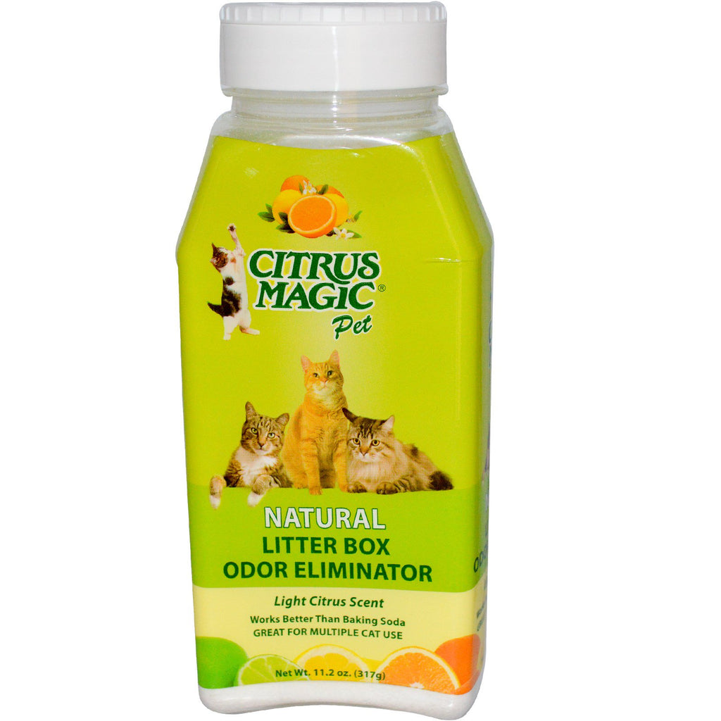 Citrus Magic, Natural, Eliminador de olores de la caja de arena, ligero aroma cítrico, 11,2 oz (317 g)