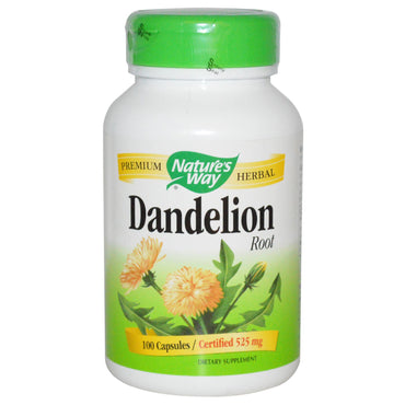 Nature's Way, Dandelion Root, 525 mg, 100 Vegetarian Capsules
