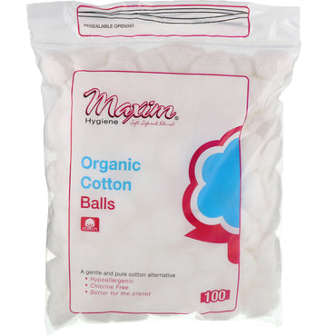 Productos de higiene Maxim, bolas de algodón, 100 unidades