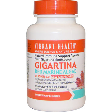 Vibrant Health, Gigartina, Red Marine Algae, Version 2.0, 120 Vegetable Capsules
