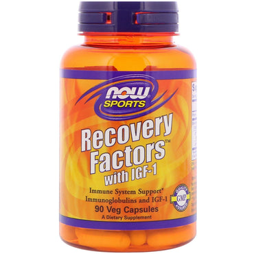 Now Foods, Sports, Recovery Factors with IGF-1, 90 Veg Capsules