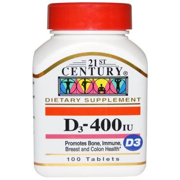 21. Jahrhundert, D3, 400 IE, 100 Tabletten