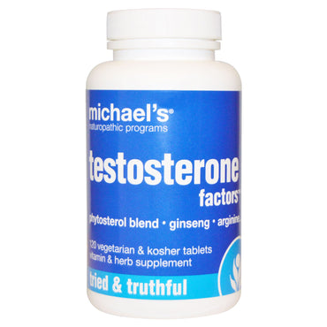Michael's Naturopathic, Fatores de Testosterona, 120 Comprimidos