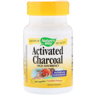 Nature's Way, Activated Charcoal, 100 Capsules