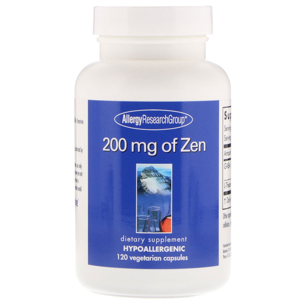 Allergy Research Group, Zen, 200 mg, 120 vegetariska kapslar