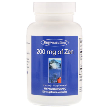 Allergy Research Group, Zen, 200mg, 식물성 캡슐 120정