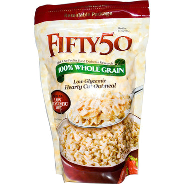 Fifty 50, Avena cortada abundante de bajo índice glucémico, 100 % grano integral, 16 oz (454 g)