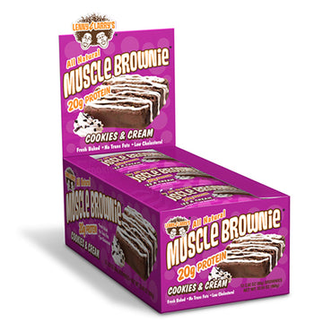 Lenny &amp; Larry's Muscle Brownie Cookies &amp; Cream 12 Brownies 2,82 oz (80 g) cada uno