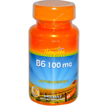Thompson, B6, 100 mg, 60 tabletter