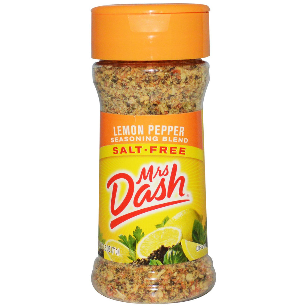 Mrs. Dash, krydderblanding med sitronpepper, saltfri, 71 g (2,5 oz)