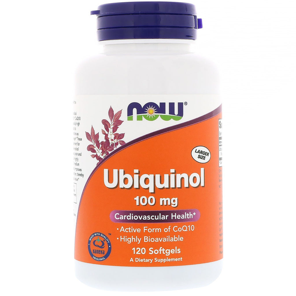 Now Foods, Ubiquinol, 100 mg, 120 Cápsulas Softgel