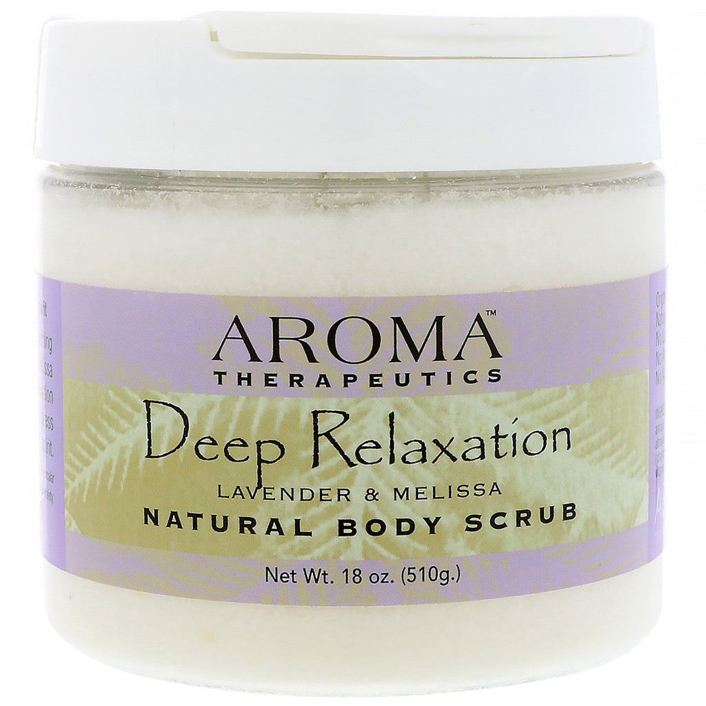 Abra Therapeutics, natuurlijke bodyscrub, diepe ontspanning, lavendel en melisse, 18 oz (510 g)