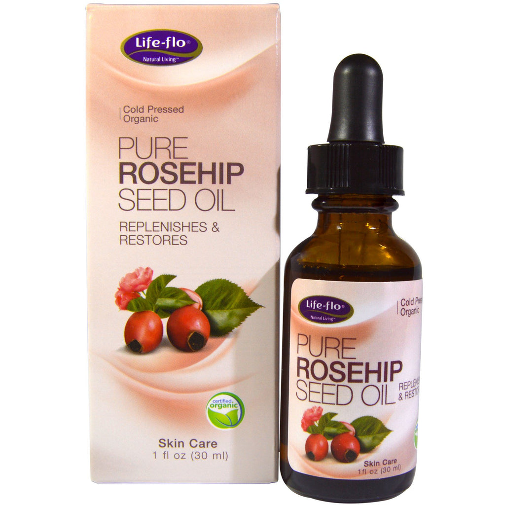 Life Flo Health, Huile de graines de rose musquée pure, Soins de la peau, 1 oz (30 ml)