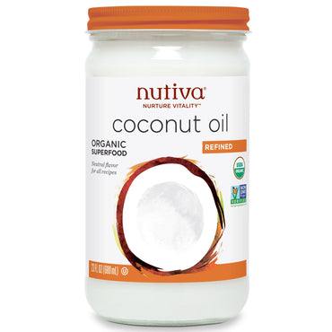 Nutiva, Kokosnussöl, raffiniert, 23 fl oz (680 ml)